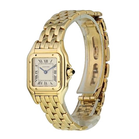 cartier gold watches ladies|cartier 18k gold ladies watches.